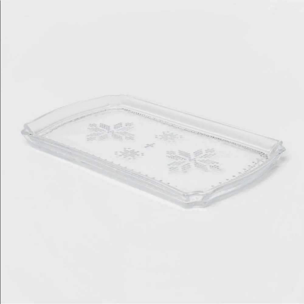 THRESHOLD Soap pump Glass Tumbler Soap tray‎ clear NIB bathroom accessories